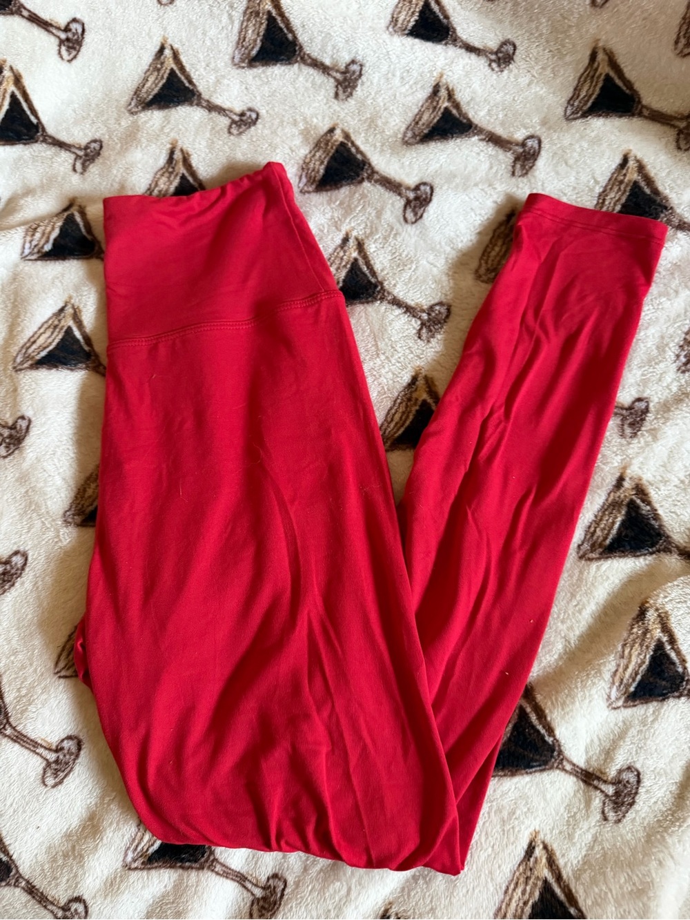 lululemon athletica Red High-Rise Stretch Leggings
